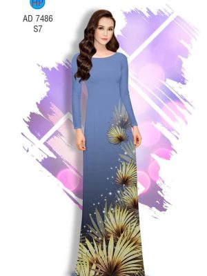 Vải áo dài lá Cọ kiểu mới AD 7486 24 1561616994 470 Vai ao dai la Co thiet ke 2019 AD 7486