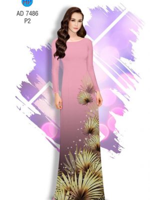 Vải áo dài lá Cọ kiểu mới AD 7486 22 1561616994 795 Vai ao dai la Co thiet ke 2019 AD 7486