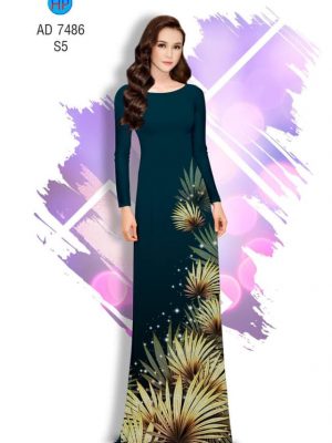 Vải áo dài lá Cọ kiểu mới AD 7486 34 1561616995 782 Vai ao dai la Co thiet ke 2019 AD 7486