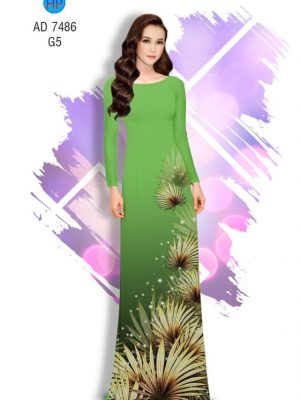 Vải áo dài lá Cọ kiểu mới AD 7486 30 1561616995 794 Vai ao dai la Co thiet ke 2019 AD 7486