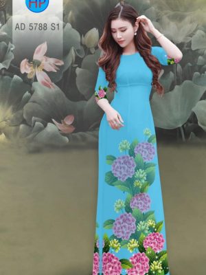 1561621685 420 Vai ao dai Hoa Cam Tu Cau thiet ke 2019