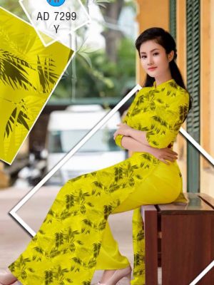 Vải áo dài Lá thiết kế 2019 AD 7299 33 1561627673 808 Vai ao dai La thiet ke 2019 AD 7299