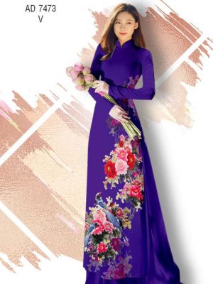 Vải áo dài Hoa Mẫu Đơn và Chim thiết kế 2019 AD 7473 27 1561637170 171 Vai ao dai Hoa Mau Don va Chim thiet ke