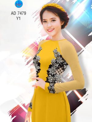 Vải áo dài Hoa in 3D kiểu mới AD 7479 21 1561639466 375 Vai ao dai Hoa in 3D kieu moi AD 7479