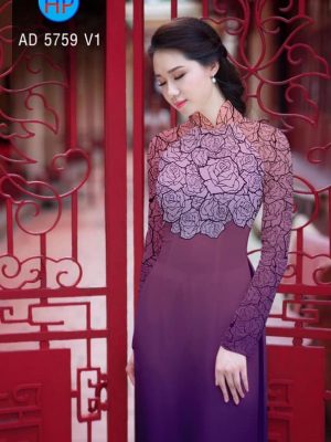 Vải áo dài Hoa hồng kiểu mới AD 5759 27 1561643282 154 Vai ao dai Hoa hong kieu moi AD 5759