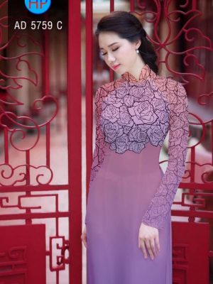 Vải áo dài Hoa hồng kiểu mới AD 5759 23 1561643282 740 Vai ao dai Hoa hong kieu moi AD 5759