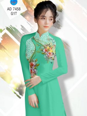 Vải áo dài Hoa hồng kiểu mới AD 7458 26 1561657965 460 Vai ao dai Hoa hong kieu moi AD 7458