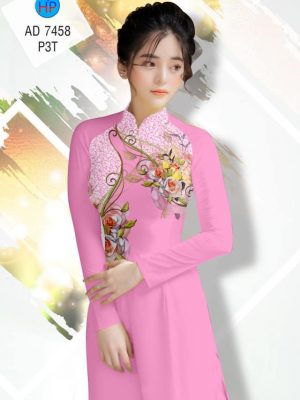 Vải áo dài Hoa hồng kiểu mới AD 7458 30 1561657966 11 Vai ao dai Hoa hong kieu moi AD 7458