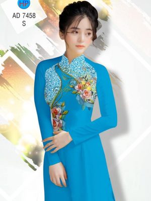 Vải áo dài Hoa hồng kiểu mới AD 7458 34 1561657966 450 Vai ao dai Hoa hong kieu moi AD 7458