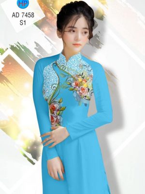 Vải áo dài Hoa hồng kiểu mới AD 7458 35 1561657966 861 Vai ao dai Hoa hong kieu moi AD 7458