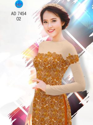 Vải áo dài in giả ren mới ra AD 7454 31 1561663669 50 Vai ao dai in gia ren moi ra AD 7454