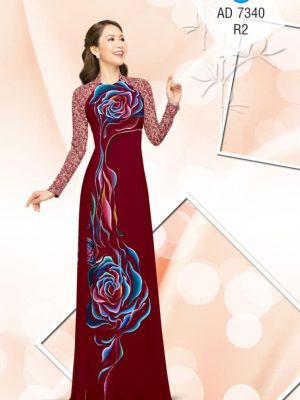 Vải áo dài Hoa hồng sắc sảo thiết kế 2019 AD 7340 30 1561667653 281 Vai ao dai Hoa hong sac sao thiet ke 2019