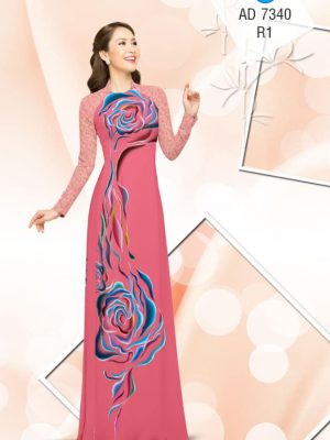 Vải áo dài Hoa hồng sắc sảo thiết kế 2019 AD 7340 21 1561667653 559 Vai ao dai Hoa hong sac sao thiet ke 2019