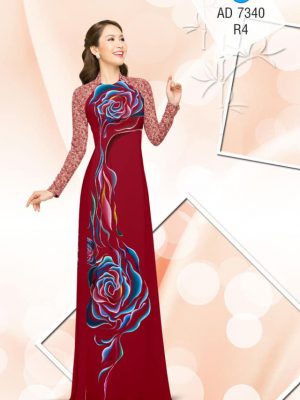 Vải áo dài Hoa hồng sắc sảo thiết kế 2019 AD 7340 37 1561667654 580 Vai ao dai Hoa hong sac sao thiet ke 2019