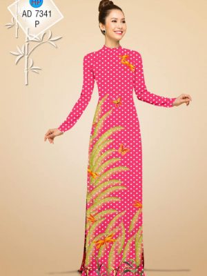 Vải áo dài chấm bi và hoa kiểu mới AD 7341 26 1561667884 268 Vai ao dai cham bi va hoa kieu moi AD