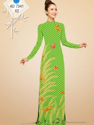 Vải áo dài chấm bi và hoa kiểu mới AD 7341 37 1561667884 412 Vai ao dai cham bi va hoa kieu moi AD