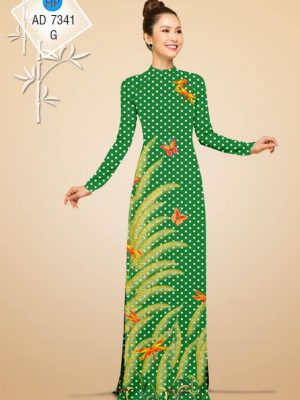 Vải áo dài chấm bi và hoa kiểu mới AD 7341 30 1561667884 47 Vai ao dai cham bi va hoa kieu moi AD