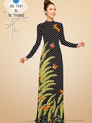 Vải áo dài chấm bi và hoa kiểu mới AD 7341 24 1561667884 602 Vai ao dai cham bi va hoa kieu moi AD