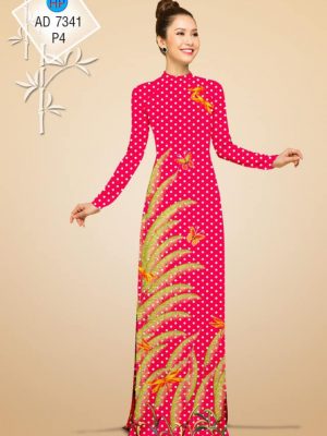 Vải áo dài chấm bi và hoa kiểu mới AD 7341 34 1561667884 697 Vai ao dai cham bi va hoa kieu moi AD