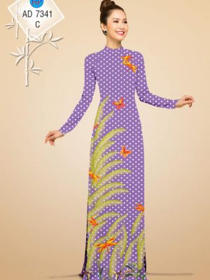 Vải áo dài chấm bi và hoa kiểu mới AD 7341 22 1561667884 71 Vai ao dai cham bi va hoa kieu moi AD