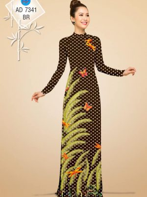 Vải áo dài chấm bi và hoa kiểu mới AD 7341 27 1561667884 744 Vai ao dai cham bi va hoa kieu moi AD