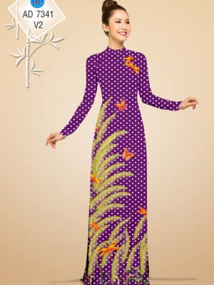 Vải áo dài chấm bi và hoa kiểu mới AD 7341 23 1561667884 958 Vai ao dai cham bi va hoa kieu moi AD