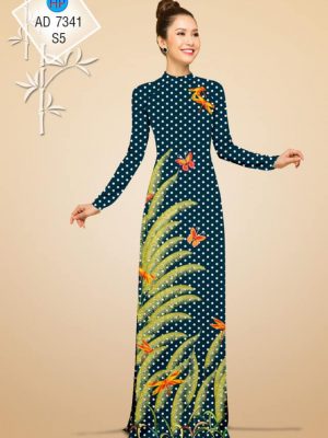 Vải áo dài chấm bi và hoa kiểu mới AD 7341 32 1561667884 981 Vai ao dai cham bi va hoa kieu moi AD