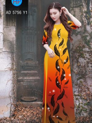 Vải áo dài hình lá mới ra AD 5756 34 1561673006 488 Vai ao dai hinh la moi ra AD 5756