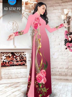Vải áo dài Hoa hồng thiết kế 2019 AD 5732 21 1561697279 215 Vai ao dai Hoa hong thiet ke 2019 AD 5732