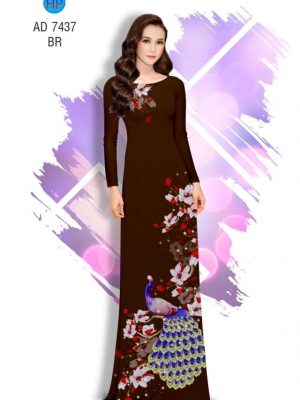 Vải áo dài Công và Hoa Đào kiểu mới AD 7437 35 1561711051 122 Vai ao dai Cong va Hoa Dao kieu moi AD