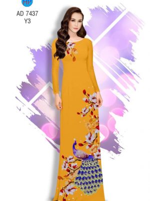 Vải áo dài Công và Hoa Đào kiểu mới AD 7437 23 1561711051 165 Vai ao dai Cong va Hoa Dao kieu moi AD
