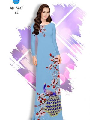 Vải áo dài Công và Hoa Đào kiểu mới AD 7437 32 1561711051 459 Vai ao dai Cong va Hoa Dao kieu moi AD