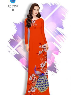 Vải áo dài Công và Hoa Đào kiểu mới AD 7437 31 1561711051 743 Vai ao dai Cong va Hoa Dao kieu moi AD