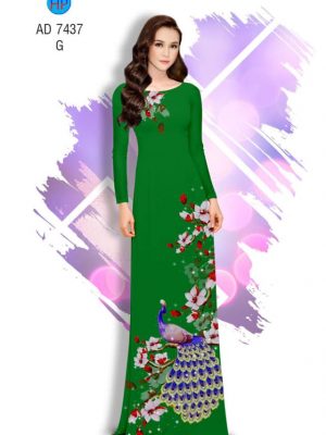 Vải áo dài Công và Hoa Đào kiểu mới AD 7437 28 1561711051 827 Vai ao dai Cong va Hoa Dao kieu moi AD