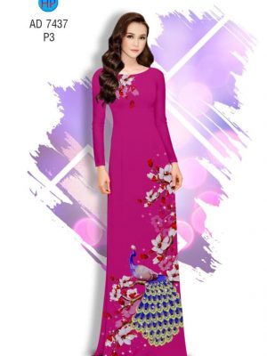 Vải áo dài Công và Hoa Đào kiểu mới AD 7437 26 1561711051 892 Vai ao dai Cong va Hoa Dao kieu moi AD