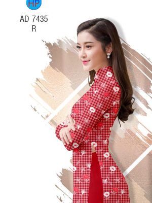 Vải áo dài Hoa đều trên nền caro thiết kế 2019 AD 7435 31 1561712959 198 Vai ao dai Hoa deu tren nen caro thiet ke