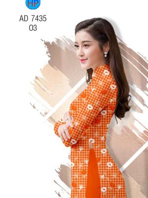 Vải áo dài Hoa đều trên nền caro thiết kế 2019 AD 7435 24 1561712959 505 Vai ao dai Hoa deu tren nen caro thiet ke