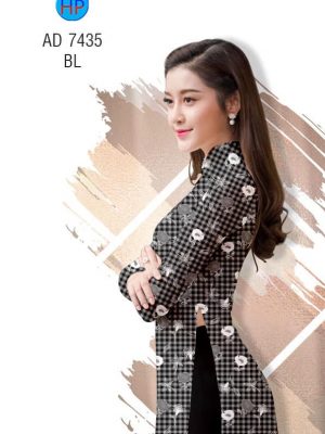Vải áo dài Hoa đều trên nền caro thiết kế 2019 AD 7435 26 1561712959 61 Vai ao dai Hoa deu tren nen caro thiet ke
