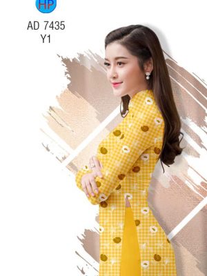 Vải áo dài Hoa đều trên nền caro thiết kế 2019 AD 7435 32 1561712959 763 Vai ao dai Hoa deu tren nen caro thiet ke