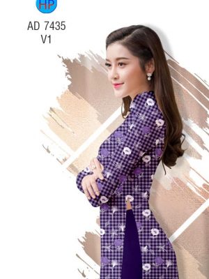 Vải áo dài Hoa đều trên nền caro thiết kế 2019 AD 7435 33 1561712960 162 Vai ao dai Hoa deu tren nen caro thiet ke