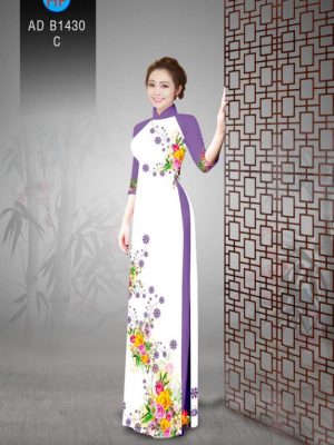 Vải áo dài hoa 3D trên dưới mới ra AD B1430 35 1561723588 108 Vai ao dai hoa 3D tren duoi moi ra AD