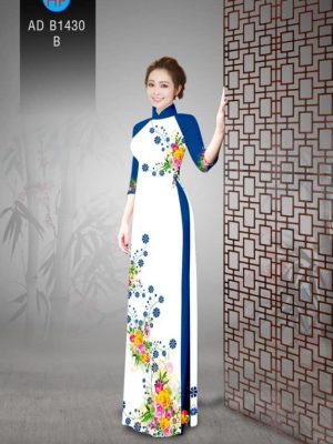 Vải áo dài hoa 3D trên dưới mới ra AD B1430 29 1561723588 387 Vai ao dai hoa 3D tren duoi moi ra AD