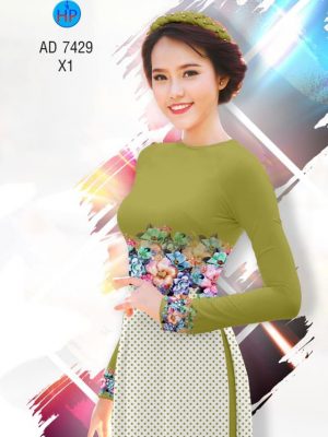 Vải áo dài hoa và chấm bi thiết kế 2019 AD 7429 21 1561728665 223 Vai ao dai hoa va cham bi thiet ke 2019