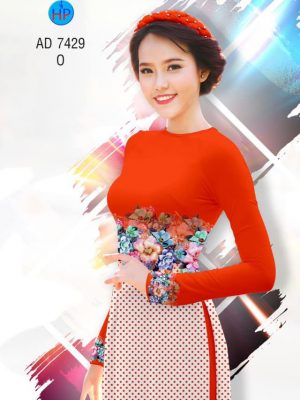 Vải áo dài hoa và chấm bi thiết kế 2019 AD 7429 24 1561728665 5 Vai ao dai hoa va cham bi thiet ke 2019