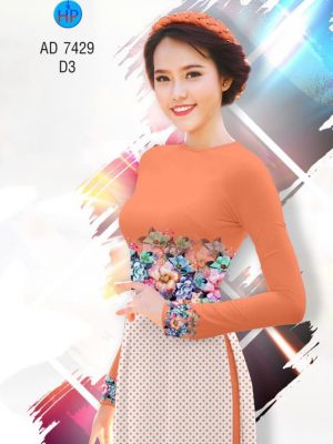 Vải áo dài hoa và chấm bi thiết kế 2019 AD 7429 23 1561728665 757 Vai ao dai hoa va cham bi thiet ke 2019