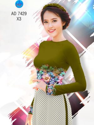 Vải áo dài hoa và chấm bi thiết kế 2019 AD 7429 22 1561728665 984 Vai ao dai hoa va cham bi thiet ke 2019