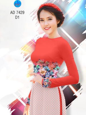 Vải áo dài hoa và chấm bi thiết kế 2019 AD 7429 29 1561728666 36 Vai ao dai hoa va cham bi thiet ke 2019