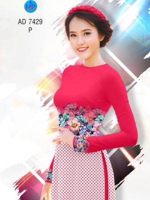 Vải áo dài hoa và chấm bi thiết kế 2019 AD 7429 30 1561728666 43 Vai ao dai hoa va cham bi thiet ke 2019