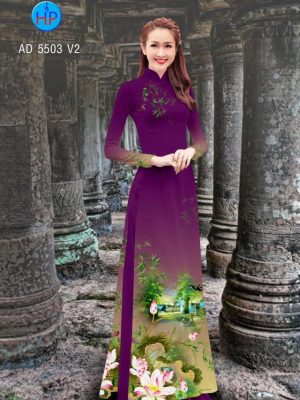 Vải áo dài hoa Sen kiểu mới AD 5503 37 1561729270 514 Vai ao dai hoa Sen kieu moi AD 5503