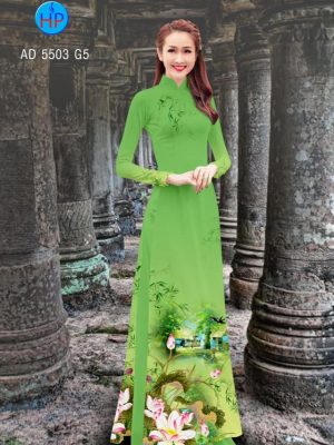 Vải áo dài hoa Sen kiểu mới AD 5503 25 1561729270 924 Vai ao dai hoa Sen kieu moi AD 5503